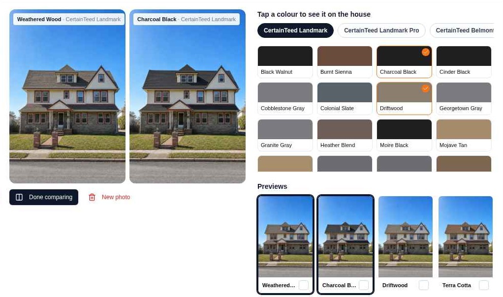 RoofTrack360 AI Roof Visualizer